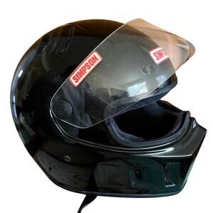 Simpson Super Bandit size 7 3/8 black racing motorcycle bike helmet SA 2020